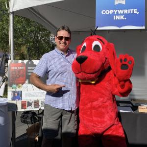 Richard R. Becker with Clifford at Las Vegas Book Festival